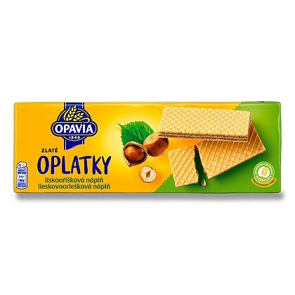 Obrázok produktu Opavia Zlaté Oplatky - lieskovoorieškové, 146 g