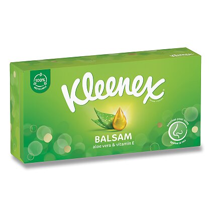 Obrázek produktu Kleenex Balsam - papírové kapesníčky - 3vrstvé, 64 ks