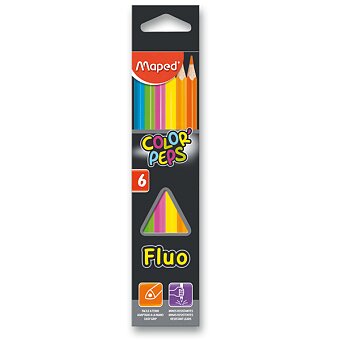 Obrázek produktu Pastelky Maped Color&#039;Peps Fluo - 6 barev