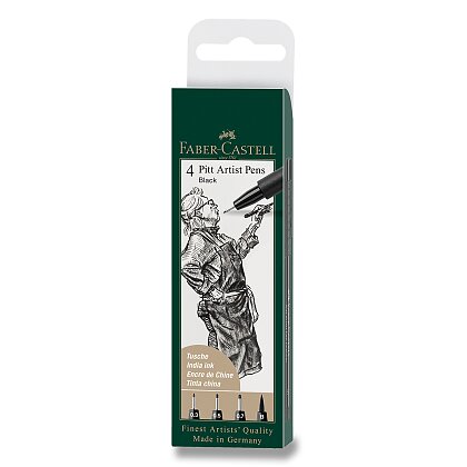 Product image Faber-Castell Pitt Artist Pen - popisovač - sada 4 ks, S, F, M, B, černé
