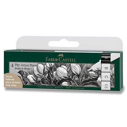 Product image Faber-Castell Pitt Artist Pen - popisovač - 4 kusy, black & white