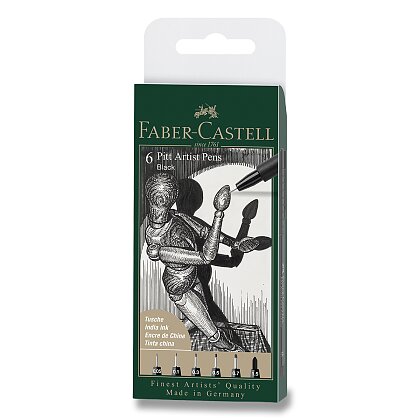 Product image Faber-Castell Pitt Artist Pen - popisovač - sada 6 ks, různé hroty, černý