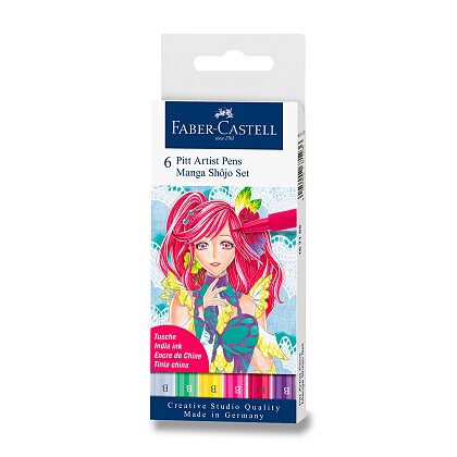 Obrázok produktu Faber-Castell Pitt Artist Pen Manga - popisovač - 6 kusov, Shojo