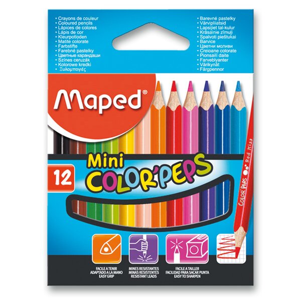 Pastelky Maped Color'Peps Mini 12 barev