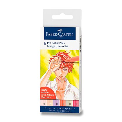 Obrázok produktu Faber-Castell Pitt Artist Pen Manga - popisovač - 6 kusov, Kaoiro