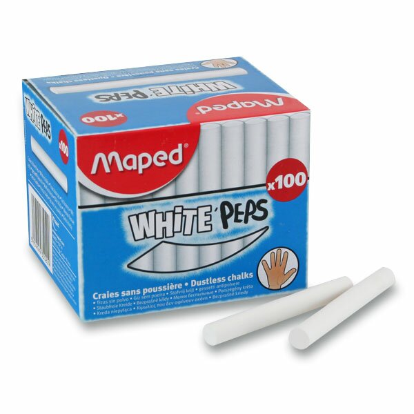 Křídy Maped bílé, 100 kusů