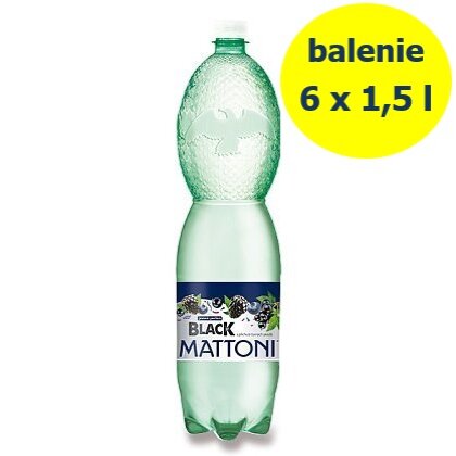 Obrázok produktu Mattoni - minerálna voda - Black, 6 × 1,5l