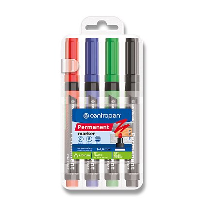 Obrázok produktu Centropen Permanent 8576 - popisovač - 4 farby