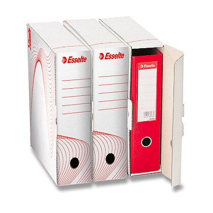 Obrázek produktu Esselte - krabice na pořadače, 355 × 92 × 300 mm , bílá