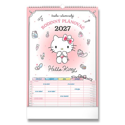 Product image Hello Kitty 2027 - rodinný plánovací XL nástěnný kalendář