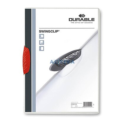 Obrázek produktu Durable Swingclip - plastový rychlovazač - červený