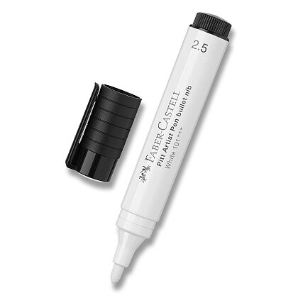 Obrázek produktu Faber-Castell Pitt Artist Pen Bullet Nib - popisovač - bílý