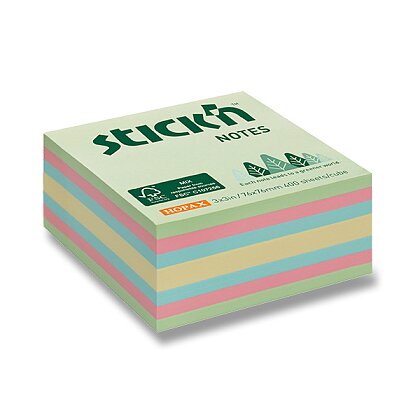 Obrázek produktu Hopax Stick'n Notes FSC Pastel- samolepicí bloček - 76 x 76 mm, 400 listů