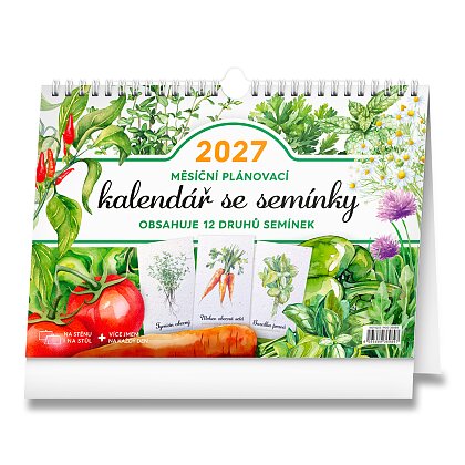 Obrázek produktu Měsíční plánovací se semínky 2027 - stolní kalendář