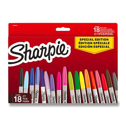 Product image Sharpie SE Red - permanentní popisovač - sada 18 barev
