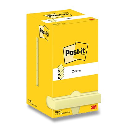 Obrázek produktu 3M Post-it R330 - samolepicí z-bloček - 76 x 76 mm, 12 x 100 l., žlutý
