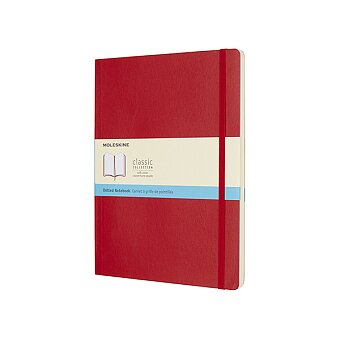 Obrázek produktu Zápisník Moleskine - měkké desky - XL, tečkovaný, červený
