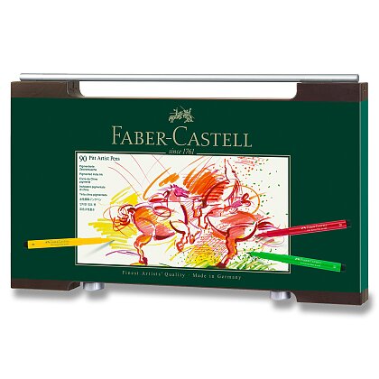 Product image Faber-Castell Pitt Artist Pen - popisovač - 90 ks, dřevěná kazeta