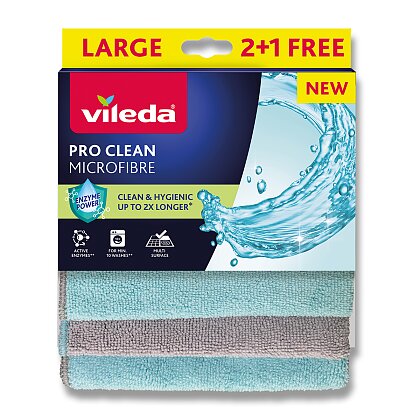 Product image Vileda Pro Clean - mikrohadřík - 34 x 32 cm, 3 ks