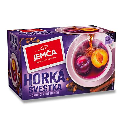 Obrázok produktu Jemča - ovocný čaj - horúca slivka so škoricou a klinčekmi, 20 ks
