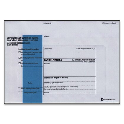 Product image Krpa - doručenka - B6, modrý pruh, 100 ks