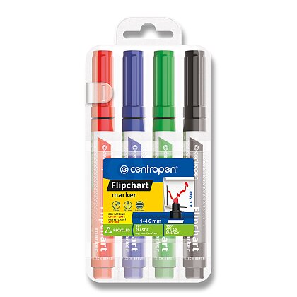 Obrázok produktu Centropen Flipchart Marker 8560 - popisovače - 4 farby