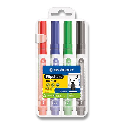 Obrázok produktu Centropen Flipchart 8550 - popisovače - 4 farby