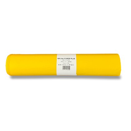Obrázok produktu Power Plus - farebné vrecia na odpadky - 120 l, 10 ks, 70 mikrónov, žlté