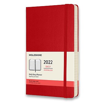 Obrázek produktu Diář Moleskine 2022 - tvrdé desky - L, denní, červený