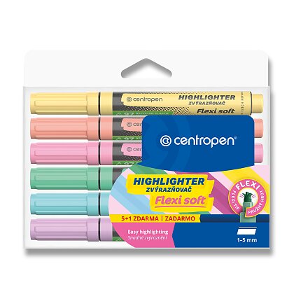 Product image Centropen Highlighter Flexi Soft 8542 - highlighter - set of 6 pcs
