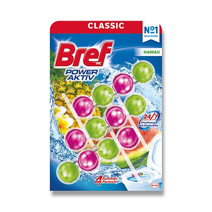 Obrázek produktu Bref Power Aktiv Classic - WC blok - Hawaii, 3 x 50 g