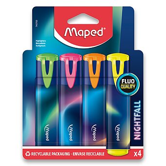 Obrázek produktu Zvýrazňovač Maped Fluo Peps Nightfall - 4 barvy