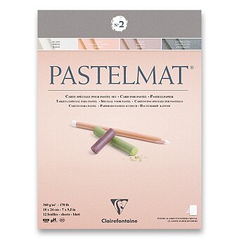 Obrázek produktu Blok Clairefontaine Pastelmat No.2 - 18 x 24 cm, 12 listov, 360 g