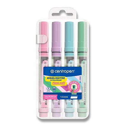 Obrázek produktu Centropen Highlighter Flexi Soft 8542 - zvýrazňovač - sada 4 barev