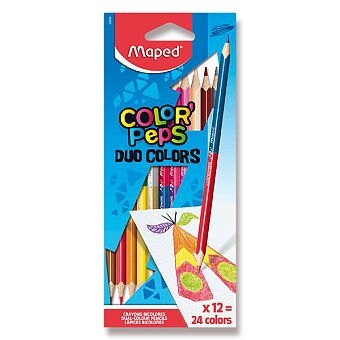 Obrázek produktu Pastelky Maped Color&#039;Peps Duo - oboustranné pastelky, 24 barev
