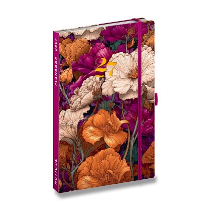 Obrázek produktu Presco Planbook 2027 - diář / notes, A5 - 14denní, Vintage květy