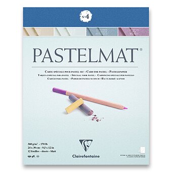 Obrázek produktu Blok Clairefontaine Pastelmat No.4 - 24 x 30 cm, 12 listů, 360 g