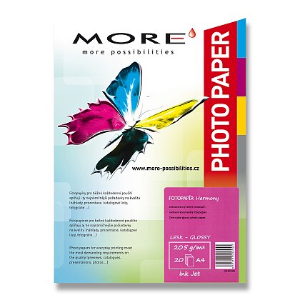Product image More Harmony Glossy - lesklý fotopapír - A4, 205 g, 20 listů