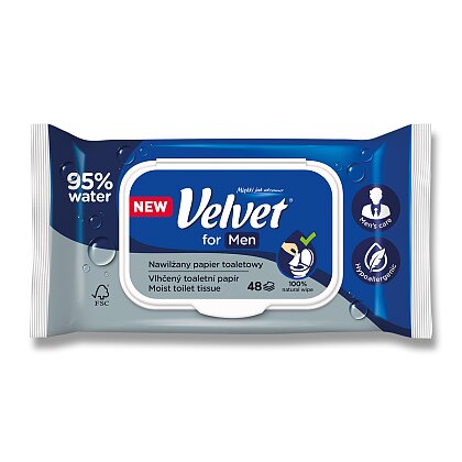 Obrázok produktu Velvet for Men - vlhčený toaletný papier - 48 obrúskov