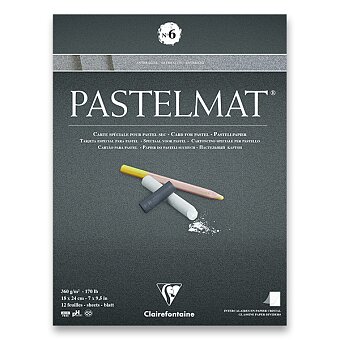 Obrázek produktu Blok Clairefontaine Pastelmat No.6 - 18 x 24 cm, 12 listů, 360 g