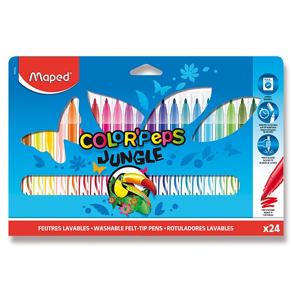 Dětské fixy Maped Color'Peps Jungle 24 barev