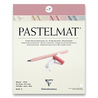 Obrázek produktu Blok Clairefontaine Pastelmat No.7 - 24 x 30 cm, 12 listů, 360 g