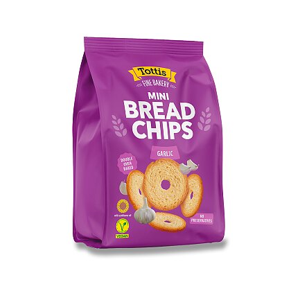 Obrázok produktu krekry Totis mini Bread Chips, cesnak, 80 g