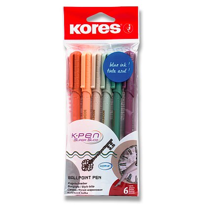 Obrázok produktu Kores K0 Vintage - jednorazové guľôčkové pero - súprava 6 ks