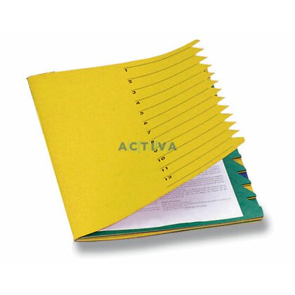 Obrázek produktu Pagna - třídicí desky s barevnými listy - 12 oddílů, žlutá