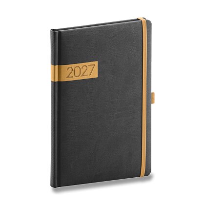Obrázek produktu Presco Twill 2027 - týdenní diář A5 - černý