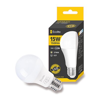 Obrázek produktu Ecolite LED - žárovka - E27, 15 W, sv. tok 1650 lm