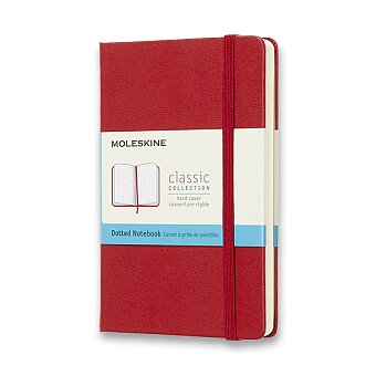 Obrázek produktu Zápisník Moleskine - tvrdé desky - S, tečkovaný, červený