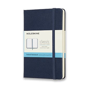 Obrázek produktu Zápisník Moleskine - tvrdé desky - S, tečkovaný, modrý