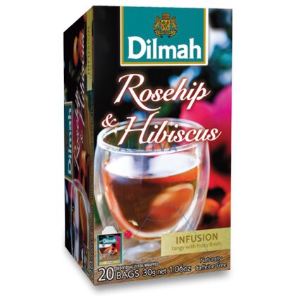 Obrázok produktu Dilmah - bylinkový čaj - 20 x 1,5 g, šípka & kvety ibišteka